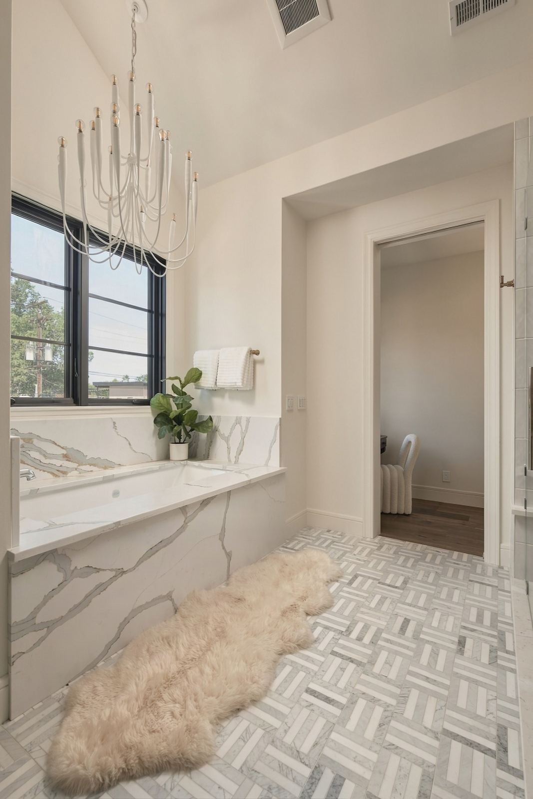 Editorial style real estate photography of a bathroom detail in Denver